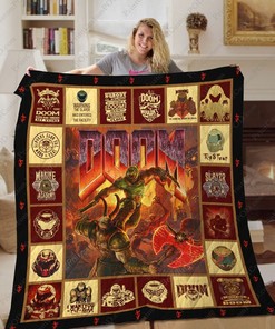 Doom Game Quilt Bedding Set Blanket Gift Birthday Christmas For Fans Doom Eternal Union 2