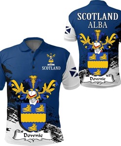 Downie or Downey Scottish Family Crest Scotland Special Polo Shirt - Golf Shirt