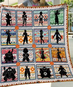 Dragon Ball Art Quilt Blanket Bedding Set for Home Decoration and Gifts for Family