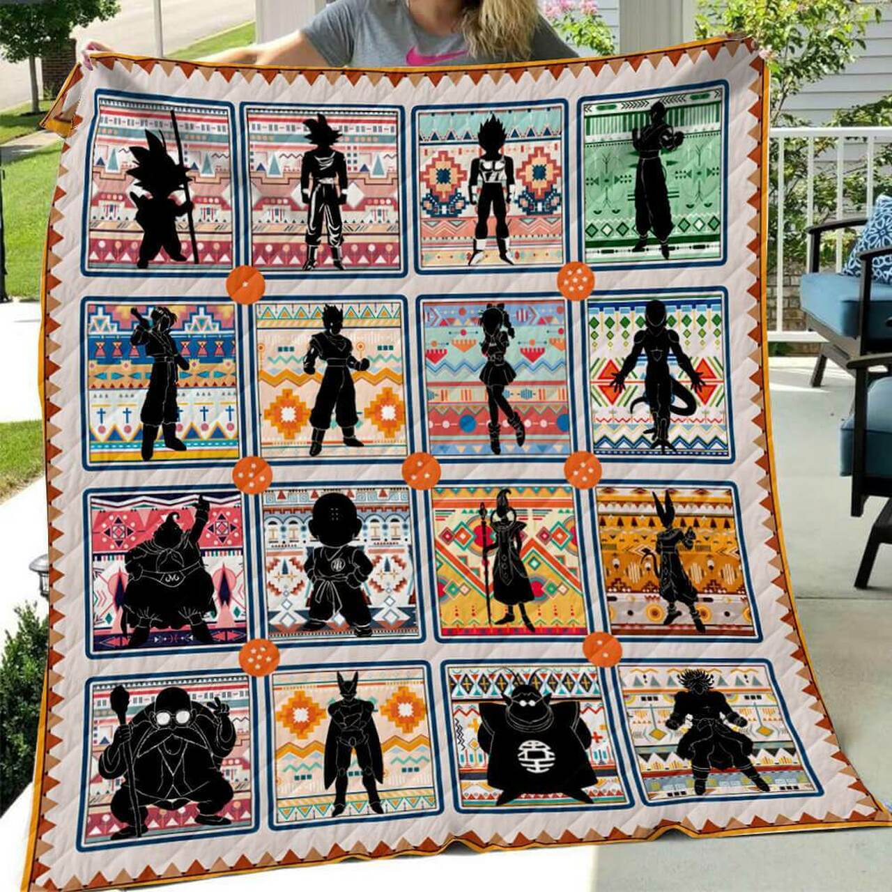 Dragon Ball Art Quilt Blanket Bedding Set for Home Decoration and Gifts for Family