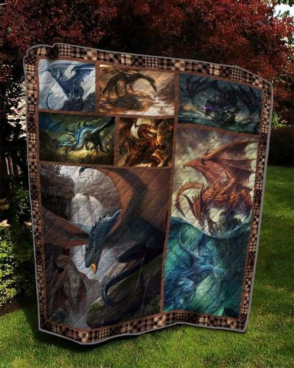 Dragon Patterned Quilt Bedding Set for Personalized Bedroom Decor