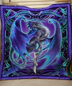 Dragon Quilt Bedding Set with Optional Personalization for Gifts