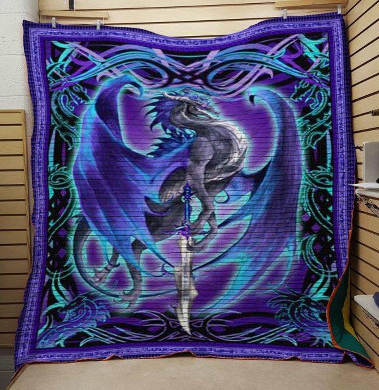 Dragon Quilt Bedding Set with Optional Personalization for Gifts