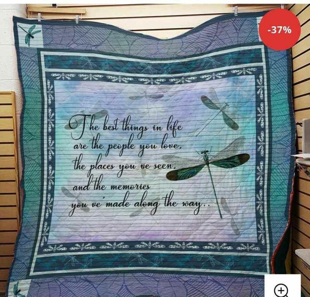 Dragonfly The Best Things In Life Blanket Quilt Bedding Set Bedroom Decor, Gifts for Family