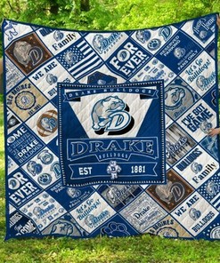 Drake Bulldogs Quilt Bedding Set Blanket - Personalized for Home Decor, Gifts for Family