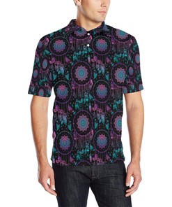Dream Catcher Boho Mandala Men Polo Shirt