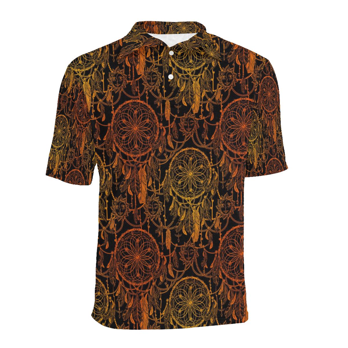 Dream Catcher Sun And Moon Men Polo Shirt - Image 2
