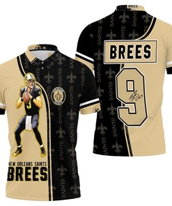 Drew Brees 9 New Orleans Saints Signature 3D Polo Shirt All-Over Print