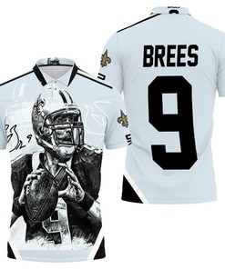 Drew Brees New Orleans Saint Signature Polo Shirt All-Over Print