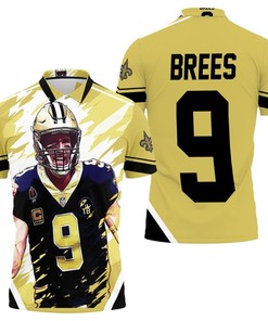 Drew Brees New Orleans Saints Artwork Polo Shirt All-Over Print