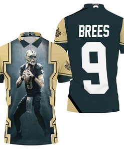 Drew Brees New Orleans Saints Dark Polo Shirt