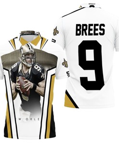 Drew Brees New Orleans Saints Stadium Background Polo Shirt All-Over Print