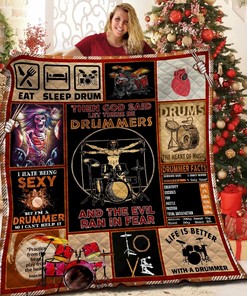 Drummer Quilt Bedding Set Bedroom Decor for Housewarming Gifts