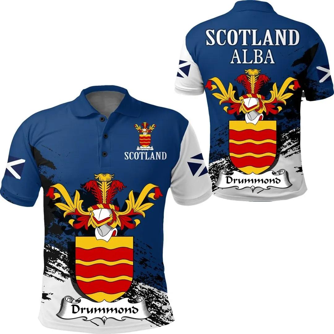 Drummond Scottish Family Crest Scotland Special Polo Shirt - Golf Shirt