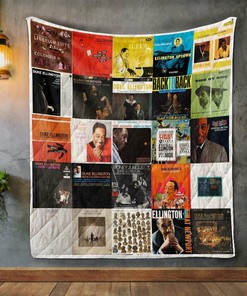 Duke Ellington Album Covers Quilt Blanket Bedding Set with Personalized Name, Perfect for Bedroom Decor and Family Gifts