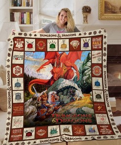 Dungeons And Dragons Quilt Bedding Set Blanket For Fans Lover Bedroom Decor, Gifts for Family