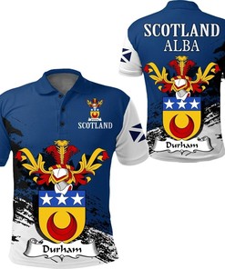 Durham Scottish Family Crest Scotland Special Polo Shirt - Golf Shirt