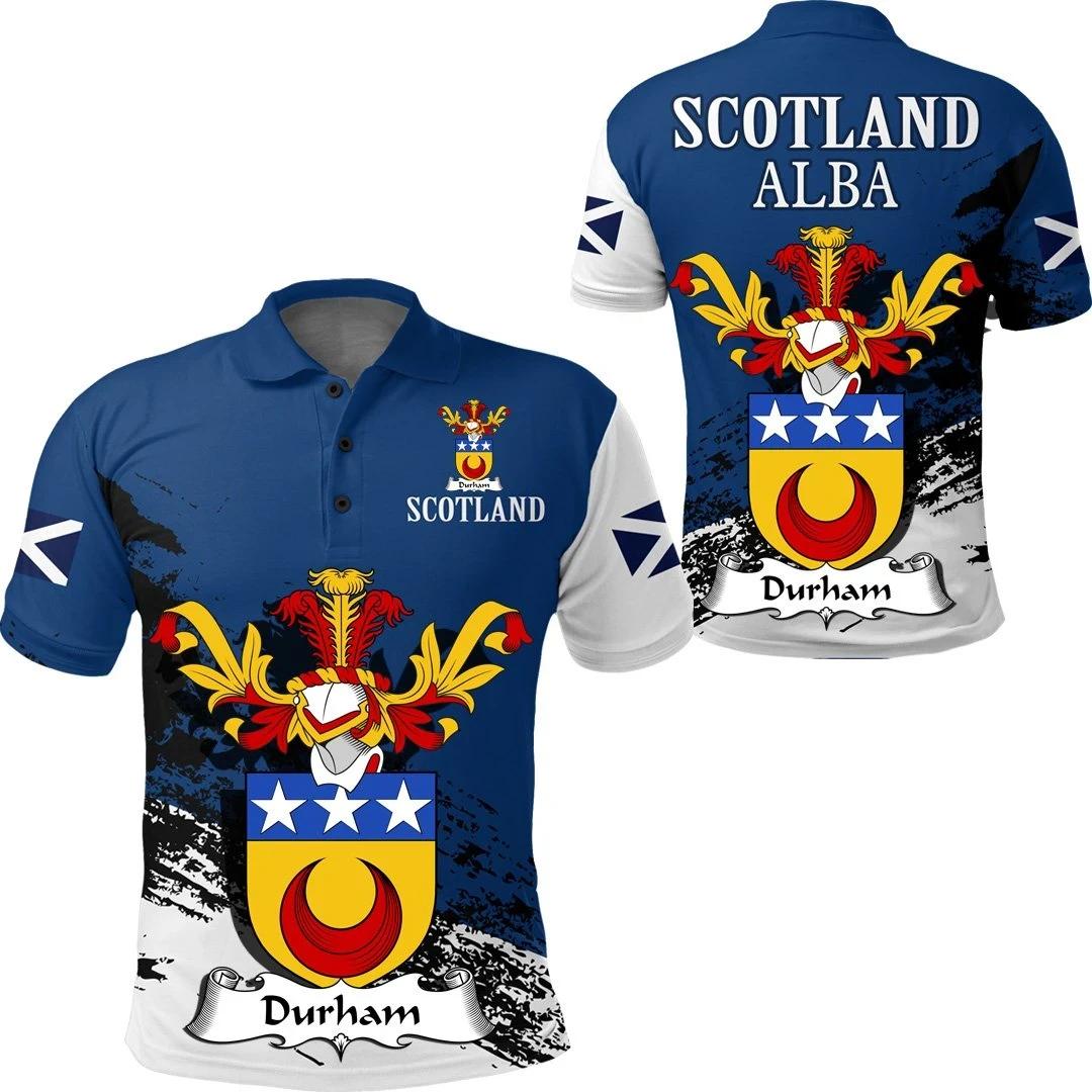 Durham Scottish Family Crest Scotland Special Polo Shirt - Golf Shirt