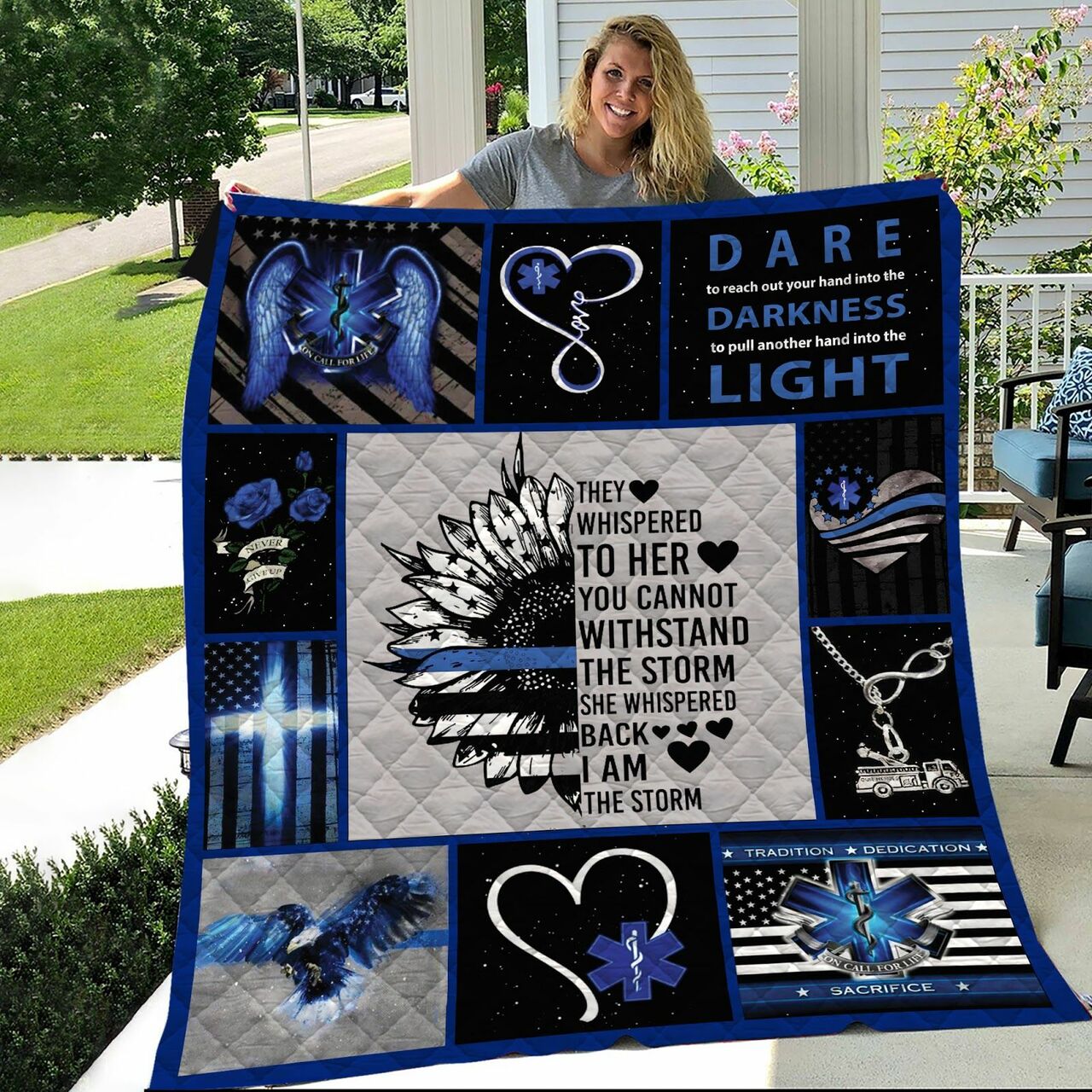 EMS Heroes Quilt Bedding Set Blanket for a Cozy Home Decor and Picnic Fun - Gifts for Family