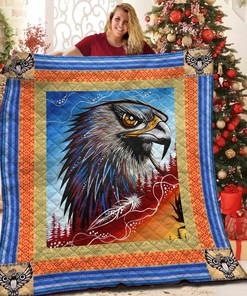 Eagle Quilt Bedding Set for Home Decoration and Picnic, Unique Gift for Family