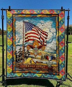 Eagle Scout Quilt Blanket Bedding Set for Home Decor and Gifts for Fans