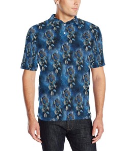 Eagles Dream Catcher Themed Men Polo Shirt