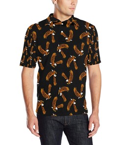 Eagles Print Pattern Men Polo Shirt