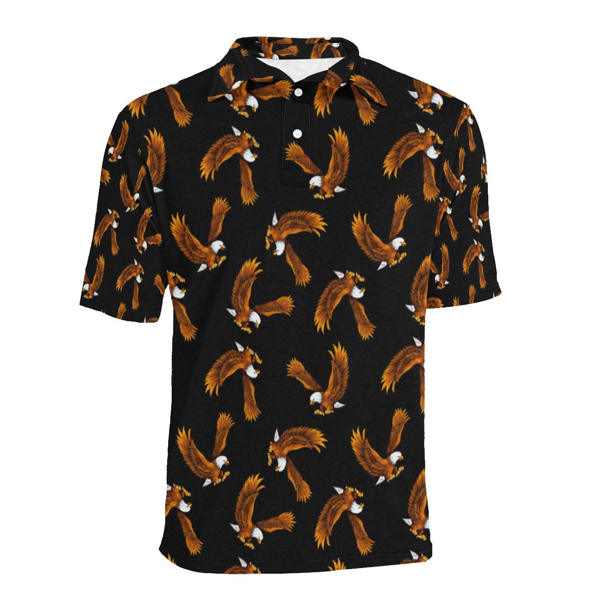 Eagles Print Pattern Men Polo Shirt - Image 2