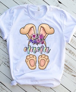Easter Nana Bunny T-Shirt - Christian Easter Sublimation Tee Design