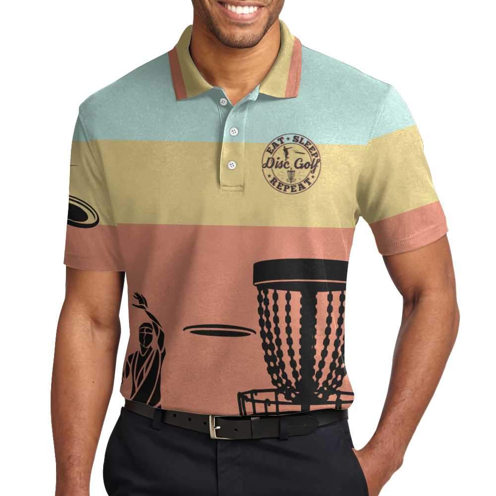 Eat Sleep Disc Golf Repeat Polo Shirt