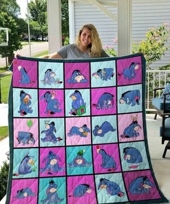 Eeyore Ver 01 All Season Plus Size Quilt Bedding Set Blanket Bedroom Decor, Gifts for Family