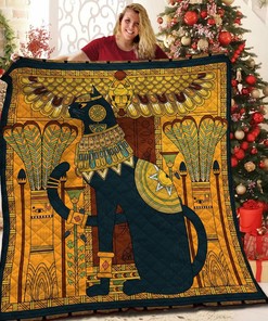 Egyptian Cat Quilt Bedding Set - Great for Bedroom Decor and Family Gifts