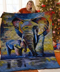 Elephant Quilt Bedding Set Personalization for Home Decor