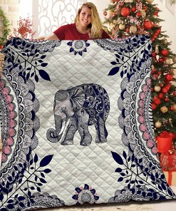 Elephant Quilt Bedding Set with Optional Personalization for Home Decor