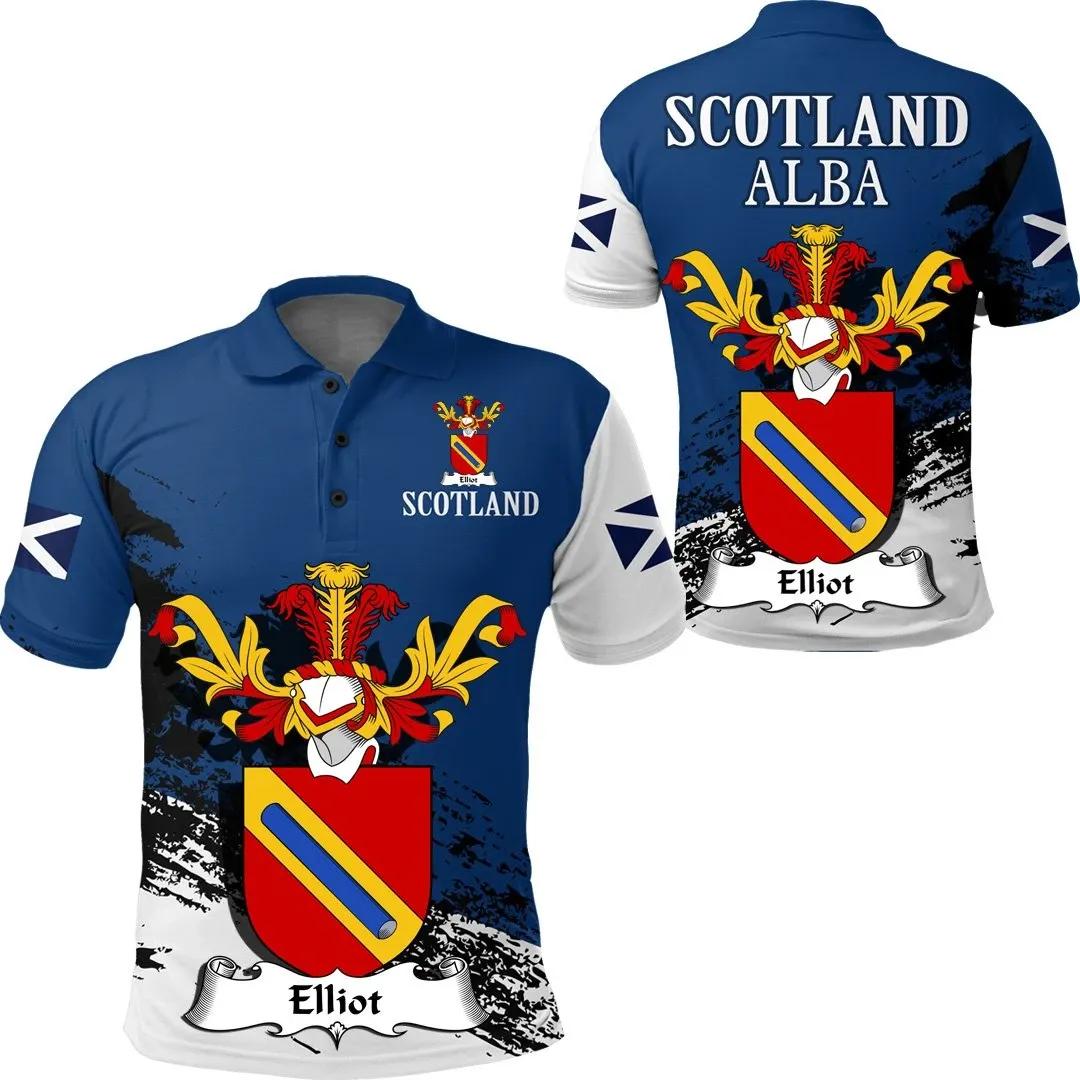 Elliot II Scottish Family Crest Scotland Special Polo Shirt - Golf Shirt