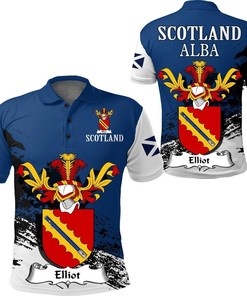 Elliot Scottish Family Crest Scotland Special Polo Shirt - Golf Shirt