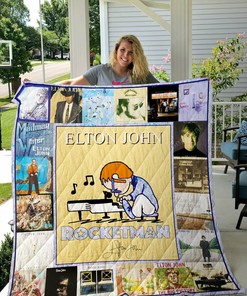 Elton John Quilt Blanket #19