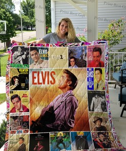 Elvis Presley Albums Cover Poster Quilt Bedding Set - Great Gifts for Family