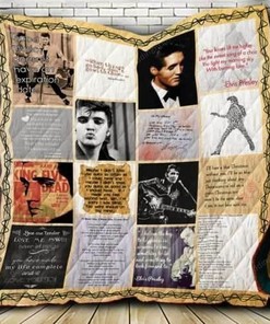 Elvis Presley Lyrics Personalized Quilt Bedding Set - Great for Bedroom Decoration and Family Gifts