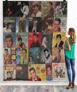 Elvis Presley Quote Blanket Quilt Bedding Set - Great for Bedroom Decor and Family Gifts