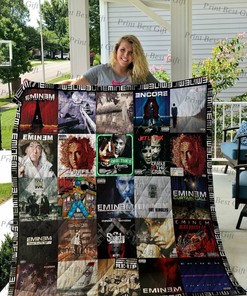 Eminem Albums Cover Poster Quilt Blanket Bedding Set Great for Bedroom Decor and Family Gifts