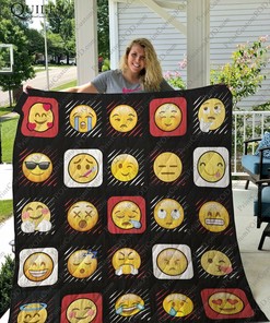 Emojis Funny Quilt Bedding Set Blanket