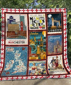 England NG280601 TBG Personalized Quilt Bedding Set Blanket - Perfect Gifts for Family and Bedroom Decor