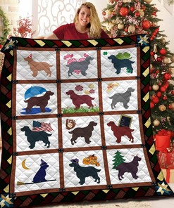 English Springer Spaniel Personalized Quilt Bedding Set, Perfect for Home Decor and Family Gifts