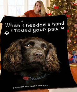 English Springer Spaniel Quote Blanket Quilt Bedding Set - Great for Bedroom Decor and Family Gifts