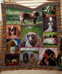 English Toy Spaniel 09 Blanket Quilt Bedding Set Bedroom Decor, Gifts for Family