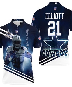 Ezekiel Elliott 21 Dallas Cowboys 3D Polo Shirt