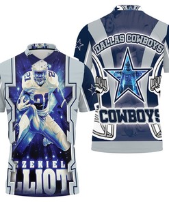 Ezekiel Elliott 21 Nfc East Division Champions Super Bowl 2021 Dallas Cowboys 3D Polo Shirt