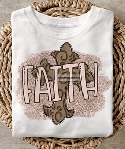 FAITH Jesus Christmas Fall T-Shirt - Christian Sublimation Tee