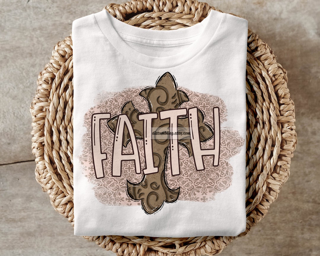 FAITH Jesus Christmas Fall T-Shirt - Christian Sublimation Tee